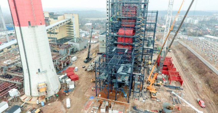 Budowa nowej elektrociepłowni Fortum w Zabrzu na półmetku