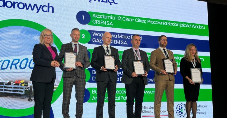 Projekty wodorowe ORLENU wyróżnione Projekty wodorowe ORLENU wyróżnione