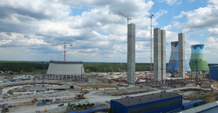 Opole: Montaż konstrukcji nośnej kotła bloku nr 5 Opole: Montaż konstrukcji nośnej kotła bloku nr 5