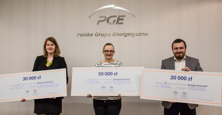 PGE nagrodziła najlepsze projekty w konkursie „Energia Innowacji” PGE nagrodziła najlepsze projekty w konkursie „Energia Innowacji”