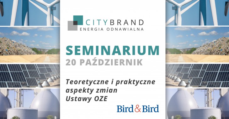 Seminarium Teoretyczne i praktyczne aspekty zmian Ustawy OZE 