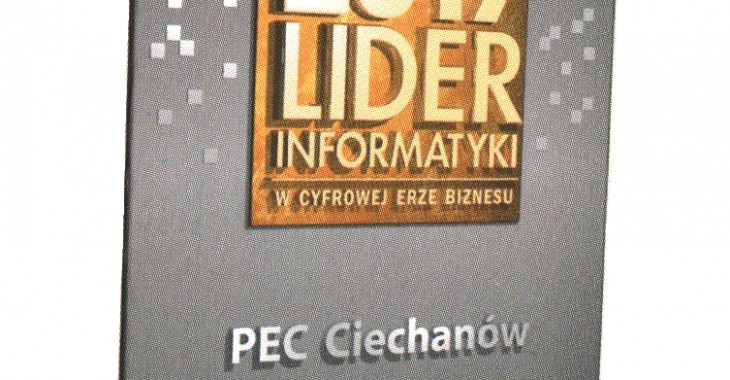 PEC Ciechanów Liderem Informatyki 2017 w kategorii użyteczność publiczna PEC Ciechanów Liderem Informatyki 2017 w kategorii użyteczność publiczna