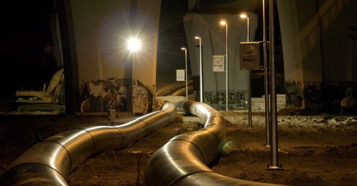 Energa oświetliła budowę awaryjnego rurociągu oczyszczalni „Czajka”