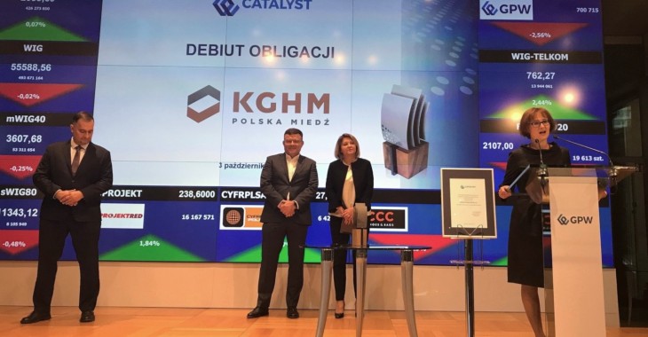 Debiut obligacji KGHM na rynku CATALYST Debiut obligacji KGHM na rynku CATALYST