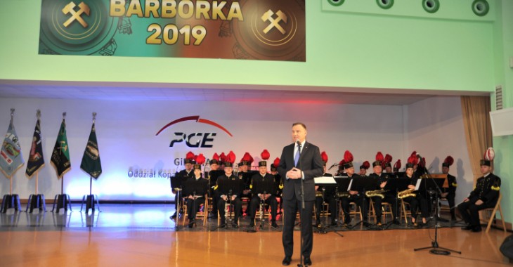 Prezydent Andrzej Duda na Barbórce w Turowie Prezydent Andrzej Duda na Barbórce w Turowie