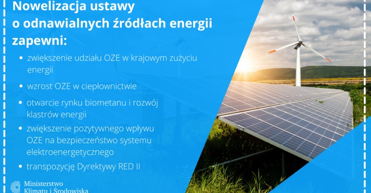 Ministerstwo Klimatu i Środowiska przygotowuje rozwiązania, które zwiększą udział OZE w krajowym systemie m.in. w zakresie biometanu i klastrów energii Ministerstwo Klimatu i Środowiska przygotowuje rozwiązania, które zwiększą udział OZE w krajowym systemie m.in. w zakresie biometanu i klastrów energii